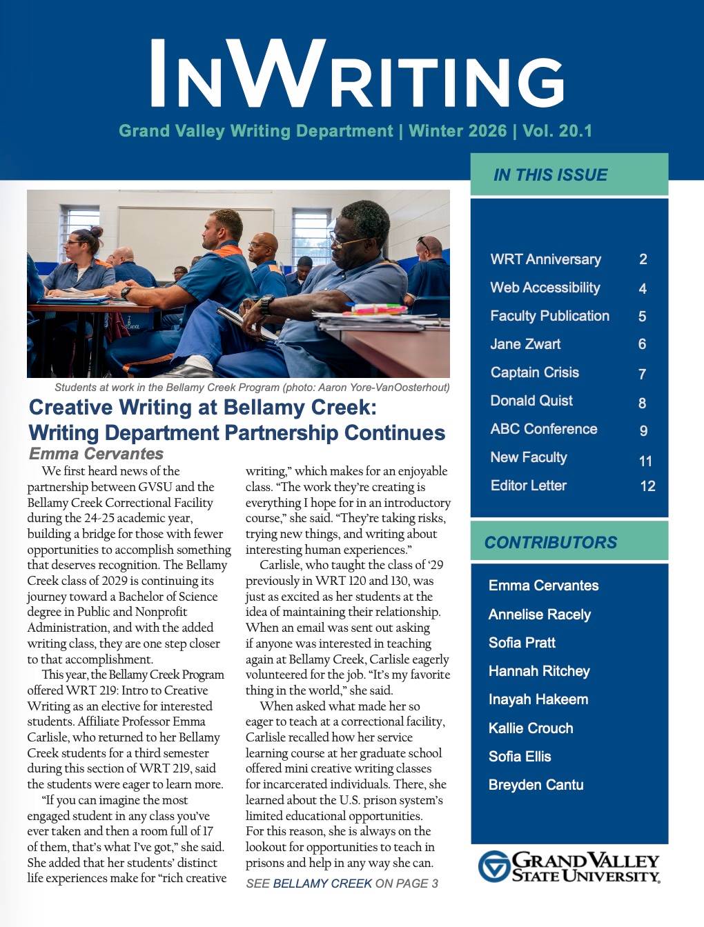 InWriting front page